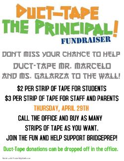 Duct-Tape the Principal Fundraiser!